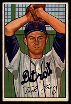 1952 Bowman Baseball Card image of Ted Grey, pitcher for the Detroit Tigers in the 1950s